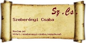 Szeberényi Csaba névjegykártya