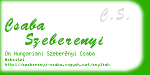 csaba szeberenyi business card